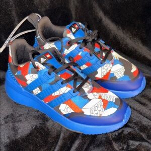 Adidas Kids Racer TR Lego Low Shoes, Cloud White/Shock Blue/Red US 5.5